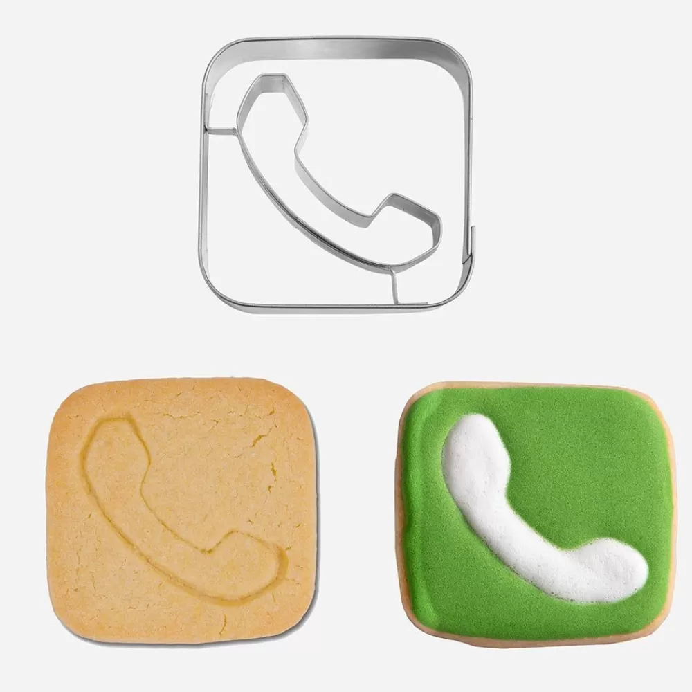 New Phone Icon Cookie Cutter Piece Holders And Cutters