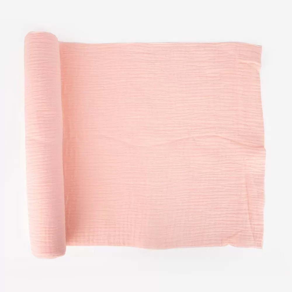 Discount Pink Cotton Gauze Table Runner Tablecloths & Table Runners