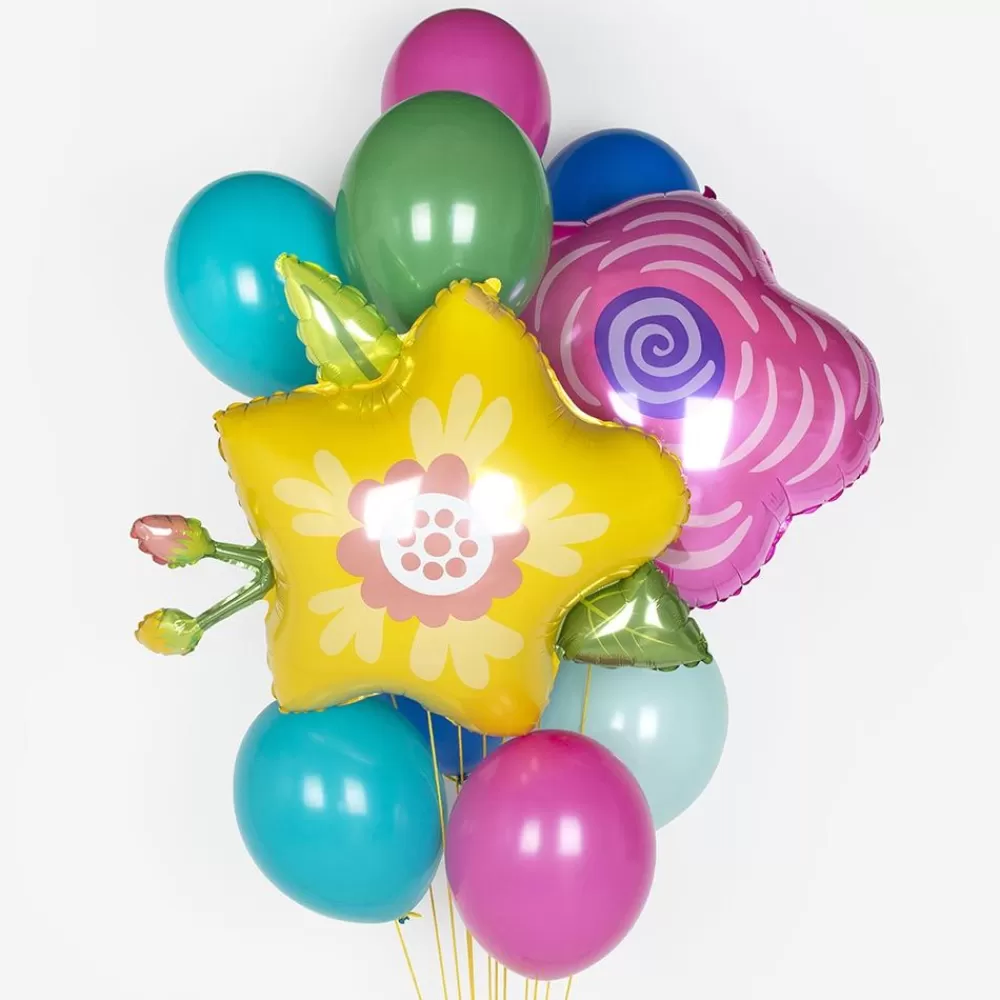 Store Pink Flower Balloon Shaped Helium Balloons