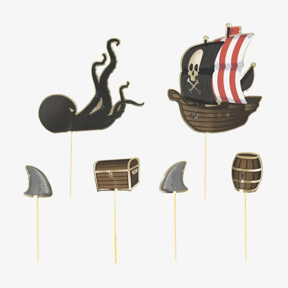 Cheap Pirate Toppers (6) Cake Toppers