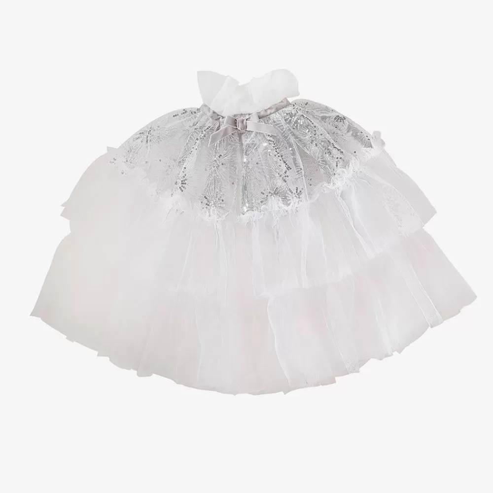 Clearance Princess Cape In White And Silver Tulle Costumes