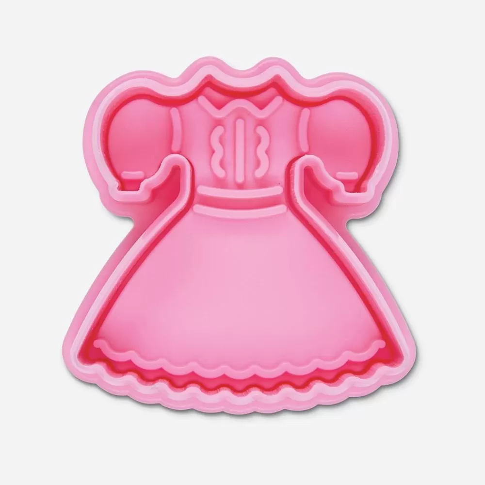 Fashion Princess Dress Cookie Cutter With Pusher Piece Holders And Cutters