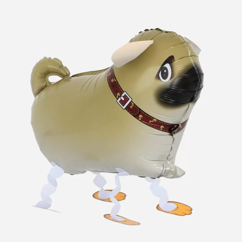 Shop Pug Walking Ball Shaped Helium Balloons