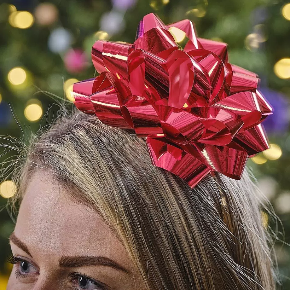 Clearance Red Gift Bow Headband Photobooth