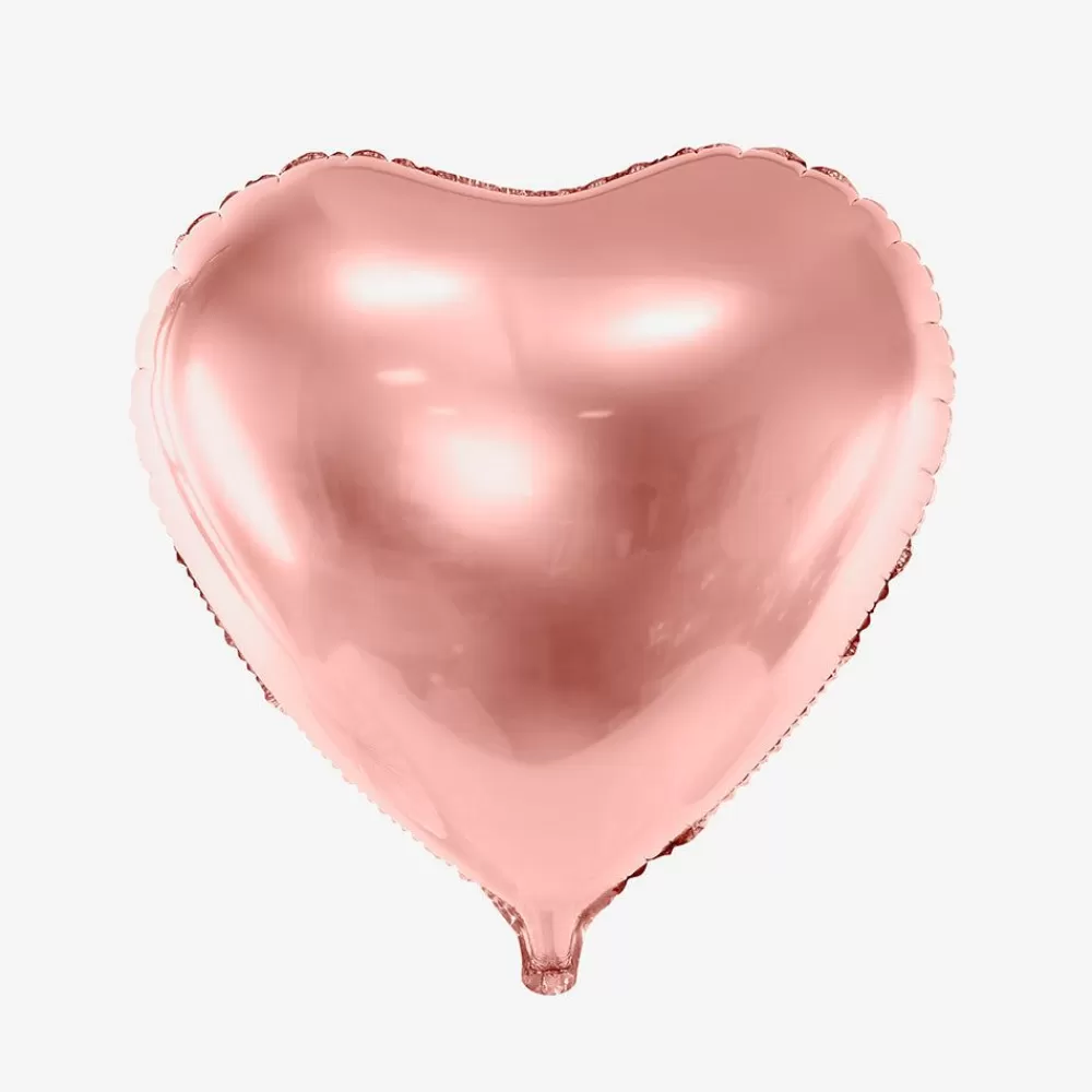 Fashion Rose Gold Heart Helium Balloon Shaped Helium Balloons