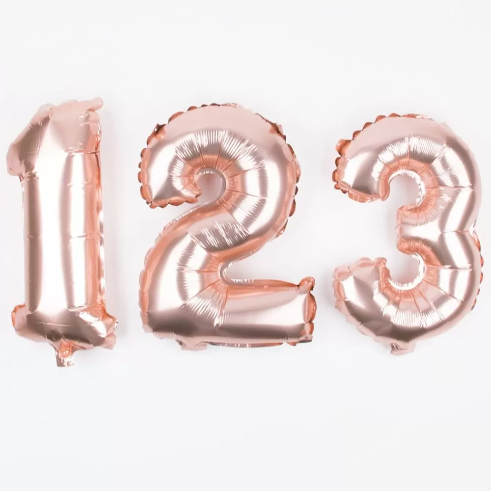 Cheap Rose Gold Number Balloon (Small Size) Number Balloons