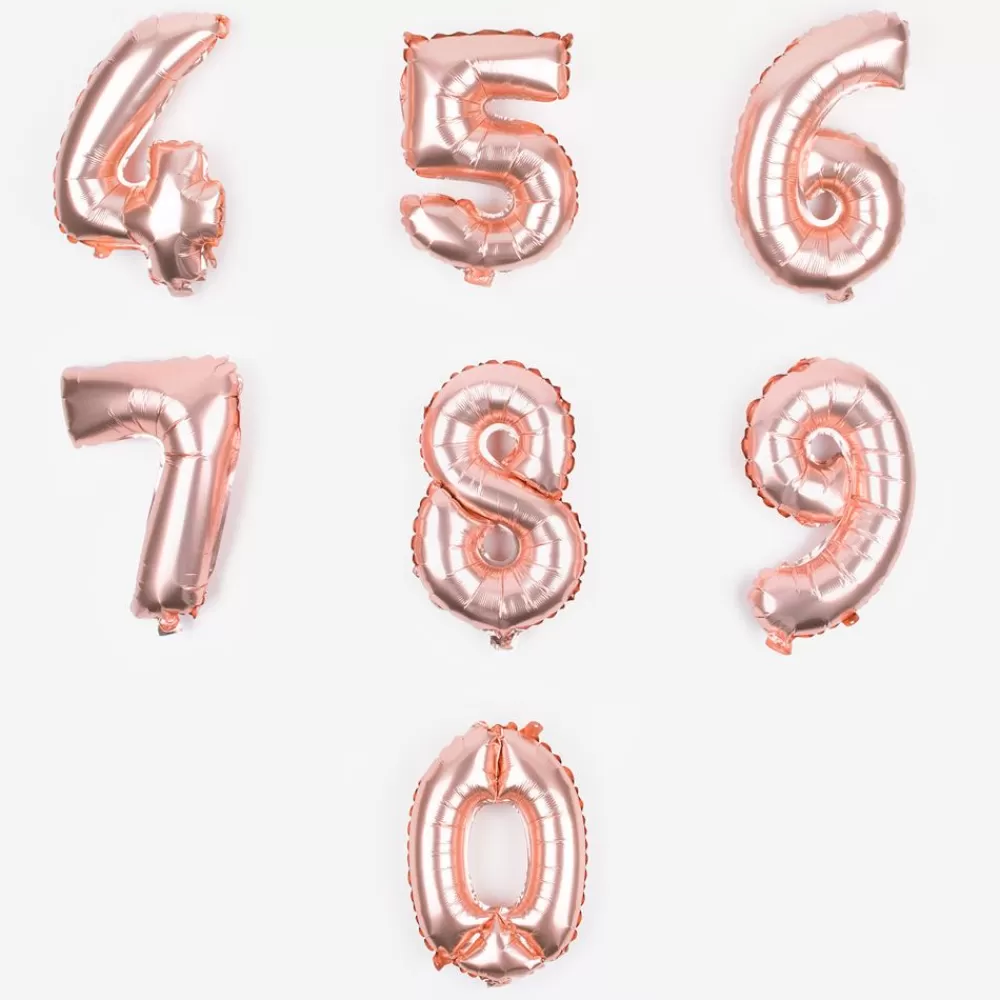 Cheap Rose Gold Number Balloon (Small Size) Number Balloons