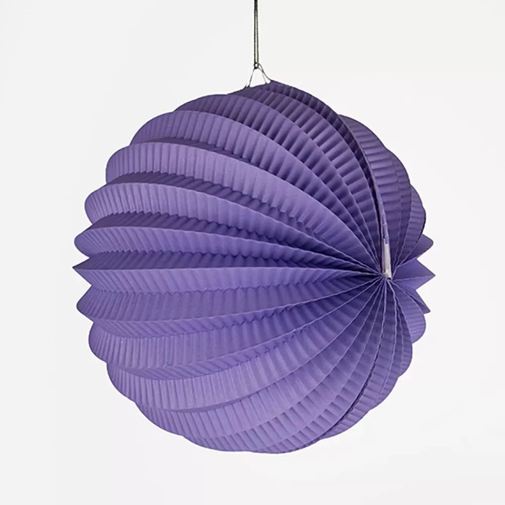 Store Round Accordion Lantern - Purple Paper Lanterns & Suspensions