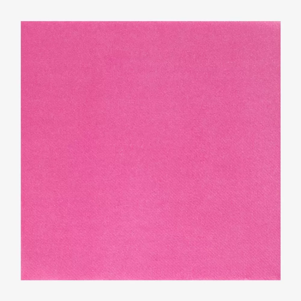 Cheap Serviettes En Papier : 20 Serviettes Rose Bonbon Napkins