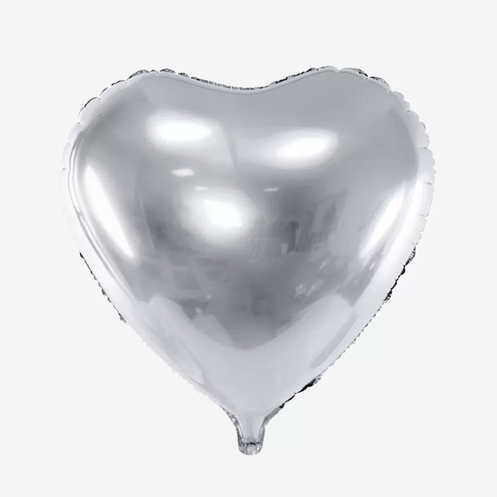 Sale Silver Heart Helium Balloon Shaped Helium Balloons