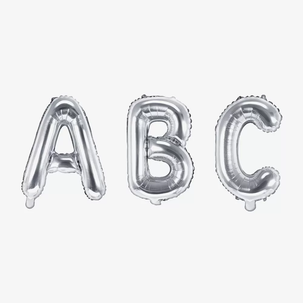 Hot Silver Letter Balloon (Small Size) Letter Balloons