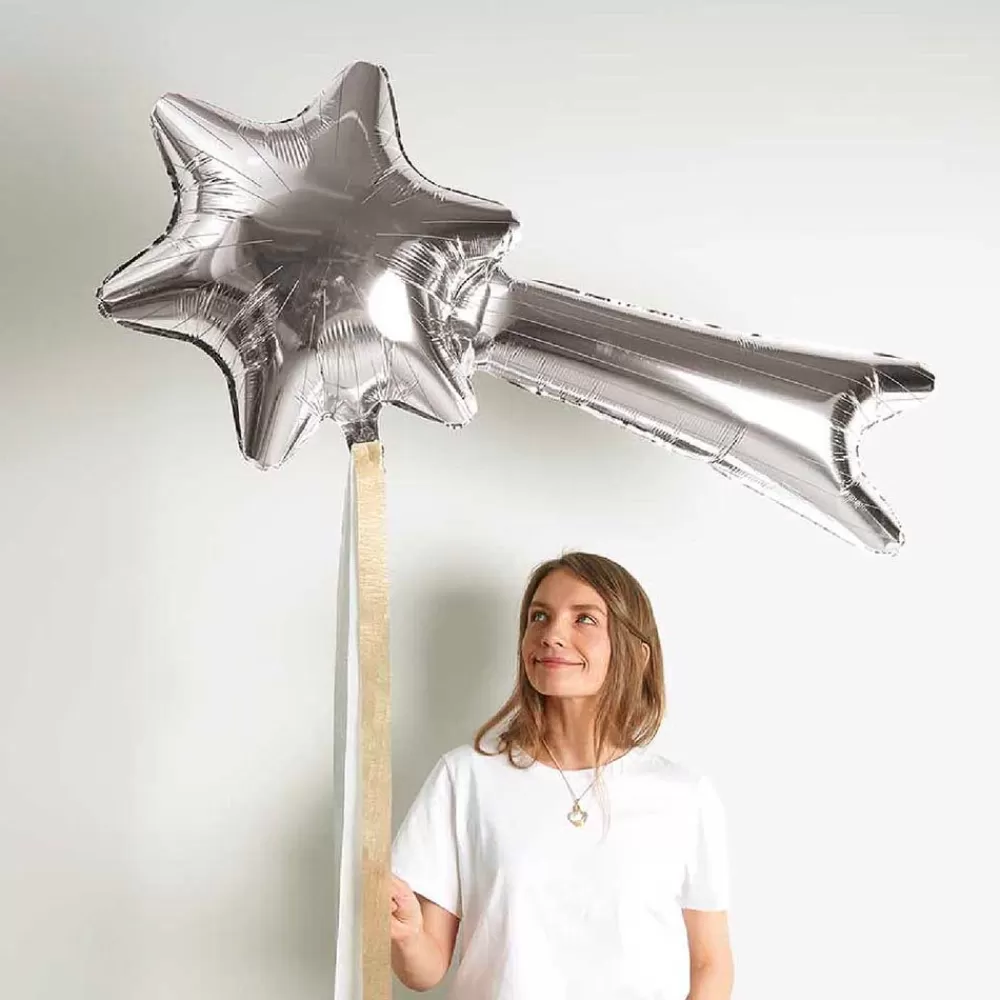 Best Silver Shooting Star Balloon Shaped Helium Balloons