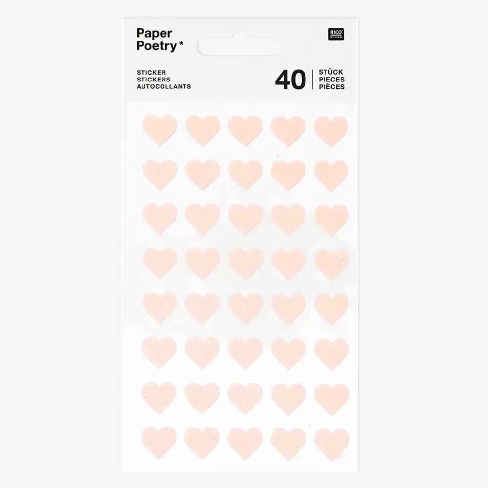 Cheap Small Powder Pink Heart Felt Stickers Stickers And Stickers