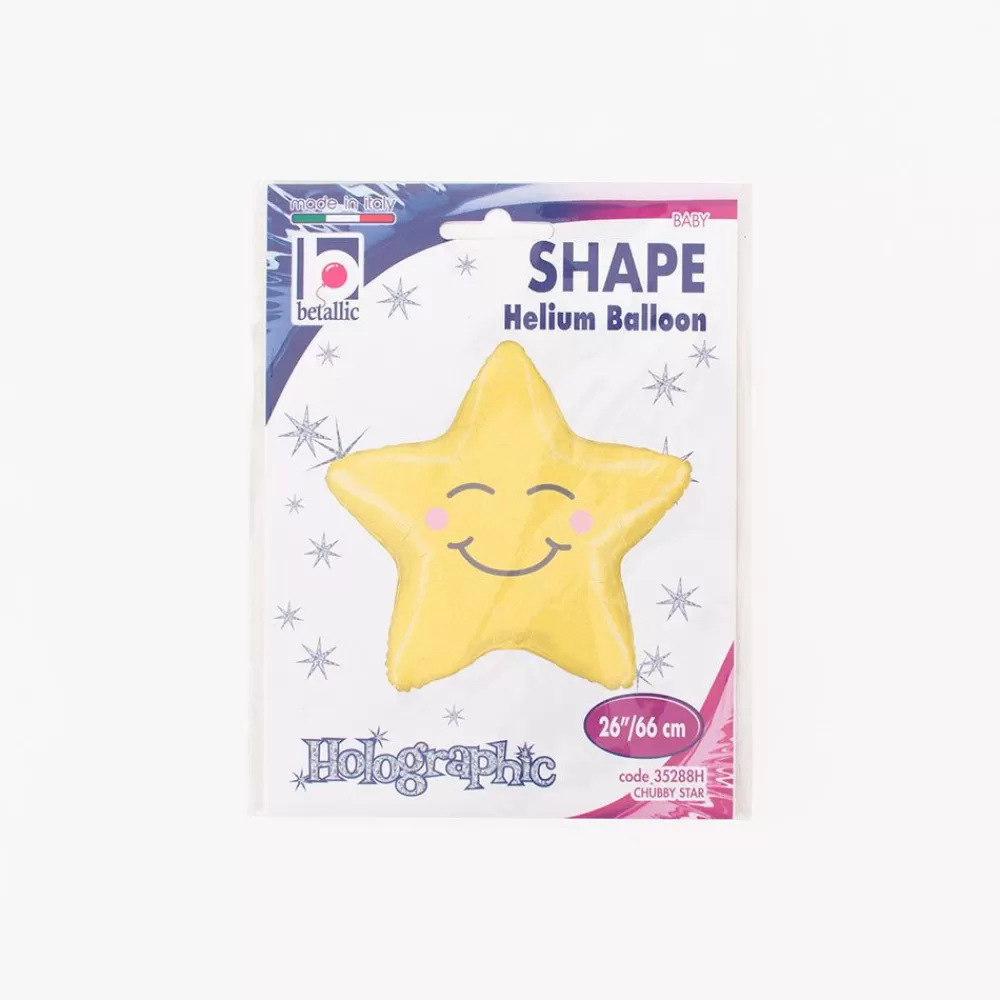 Fashion Smiling Star Balloon Shaped Helium Balloons