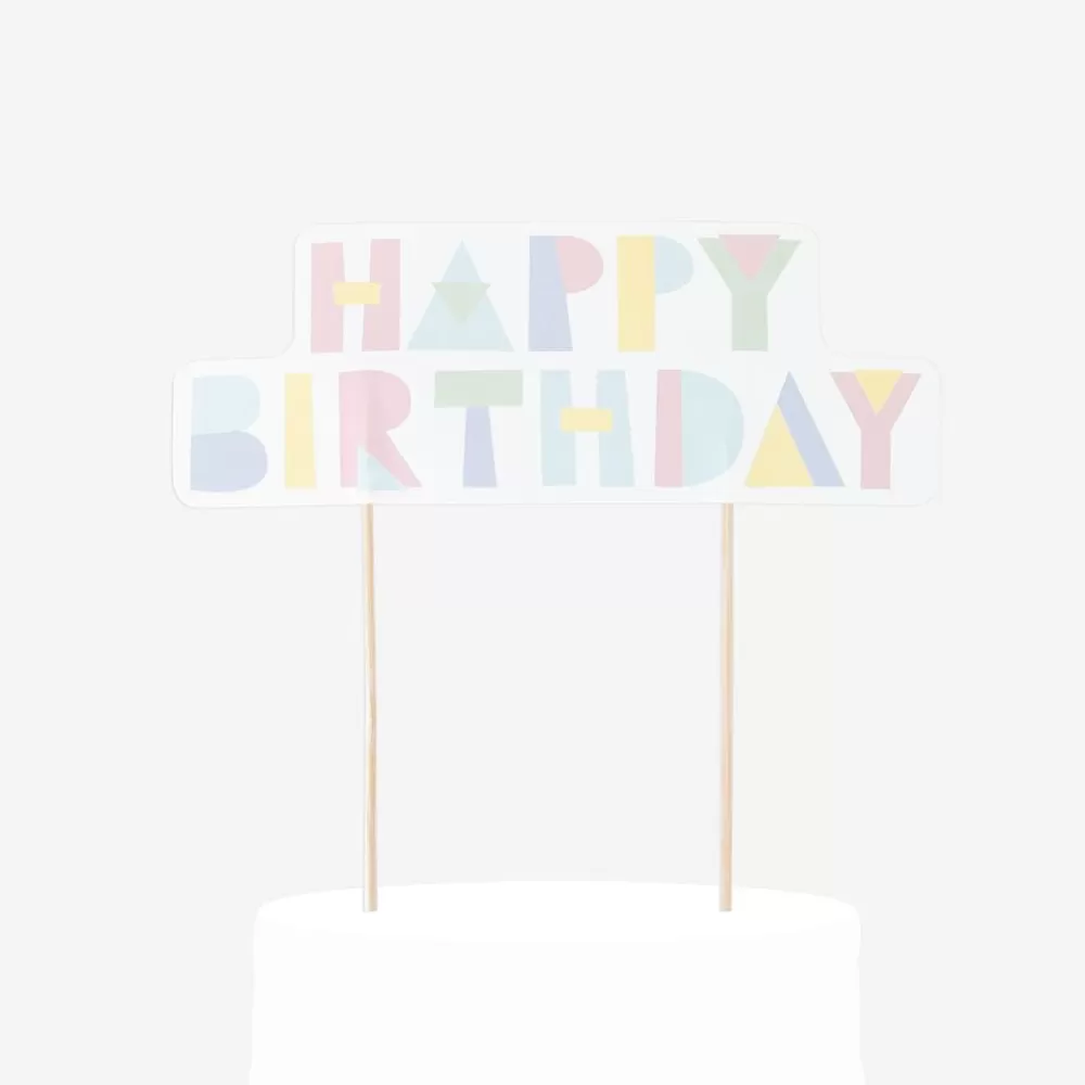 Hot Topper Happy Birthday Pastel Cake Toppers