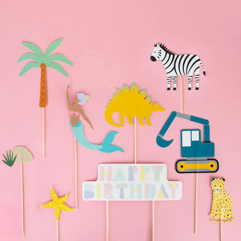 Hot Topper Happy Birthday Pastel Cake Toppers