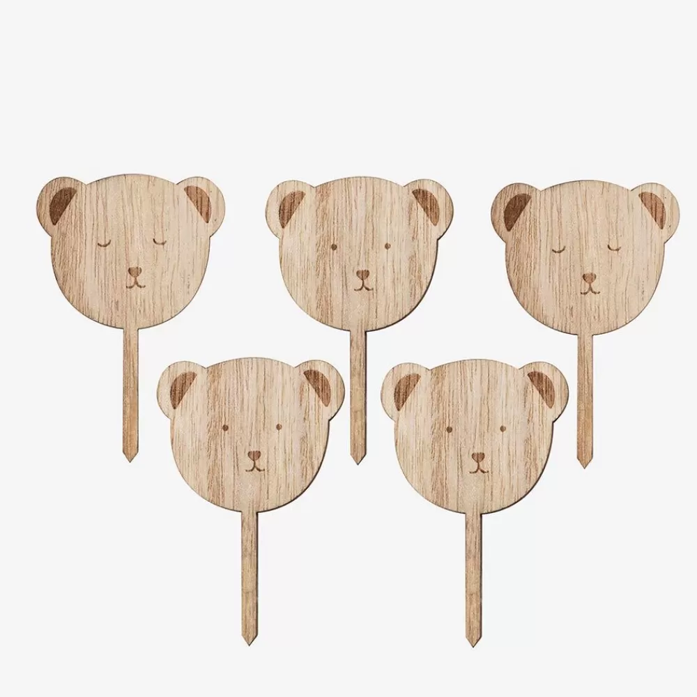 Outlet Toppers Ourson En Bois Cake Toppers