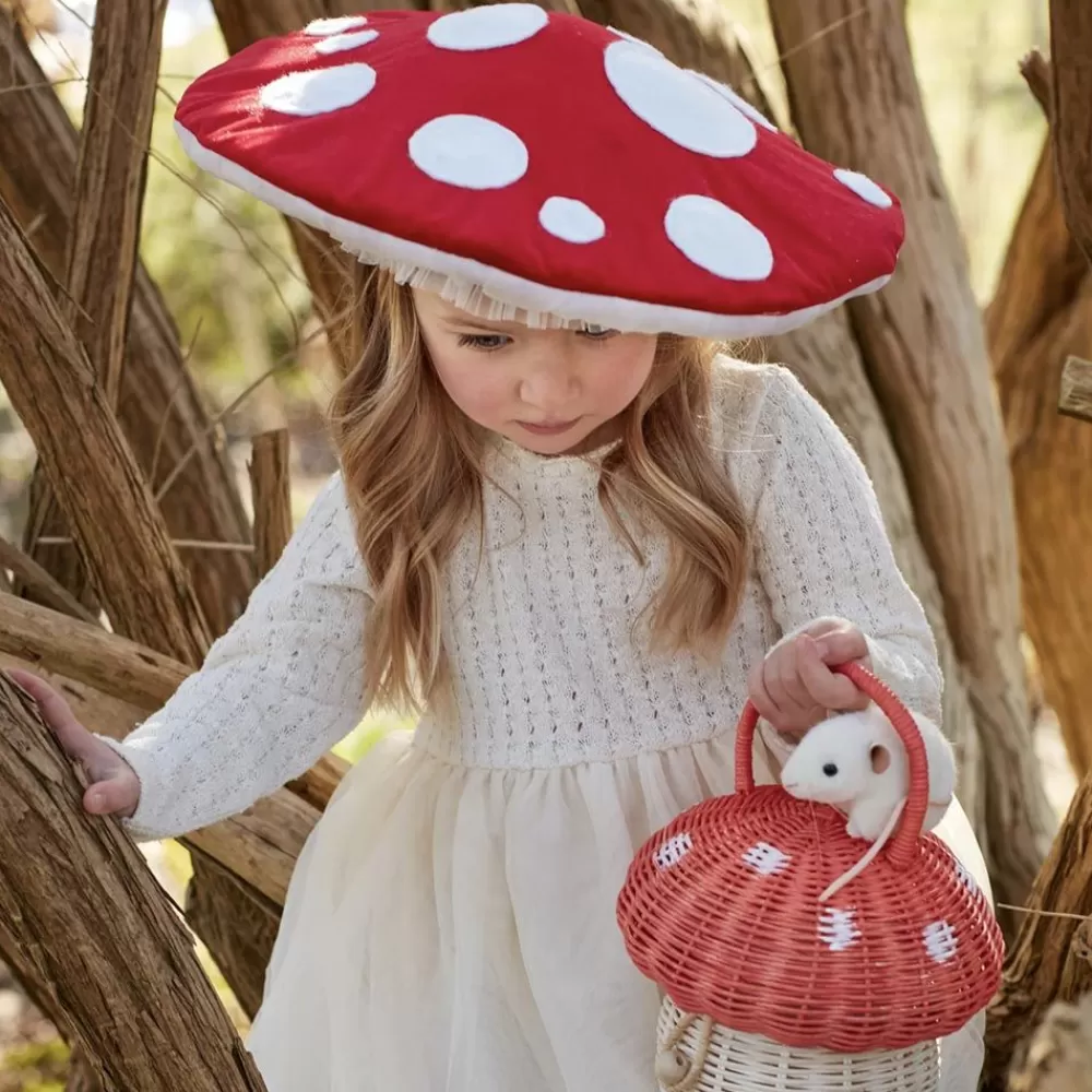 Fashion Velvet Mushroom Hat Costumes