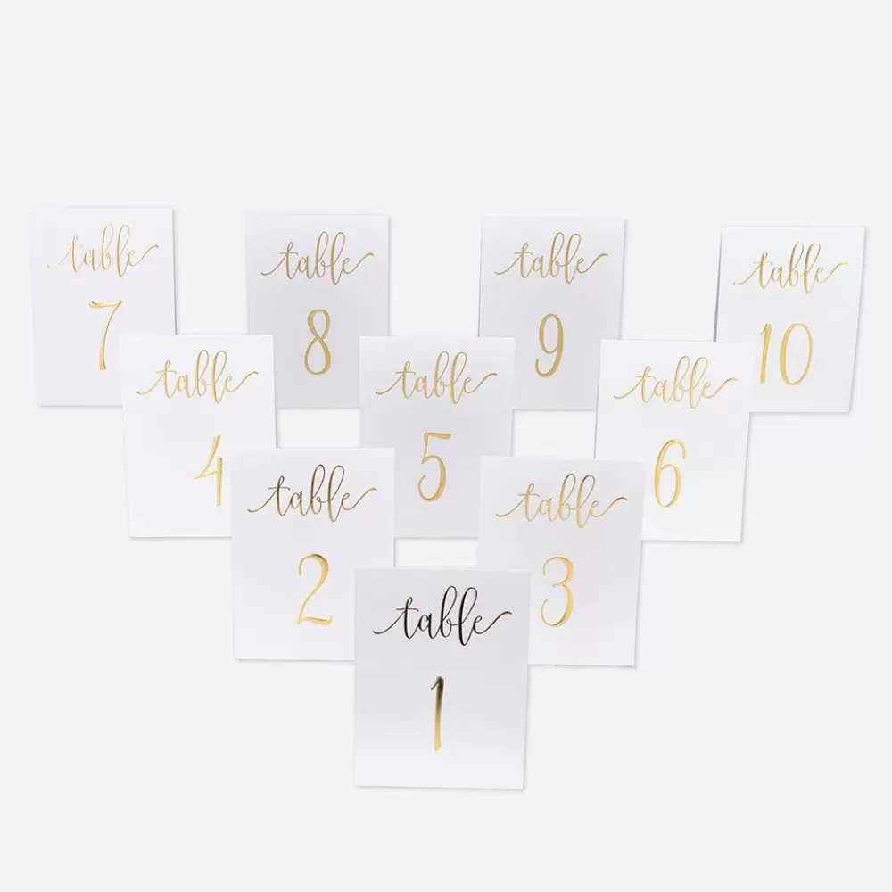 Fashion White And Gold Place Marker (10) Place Marks