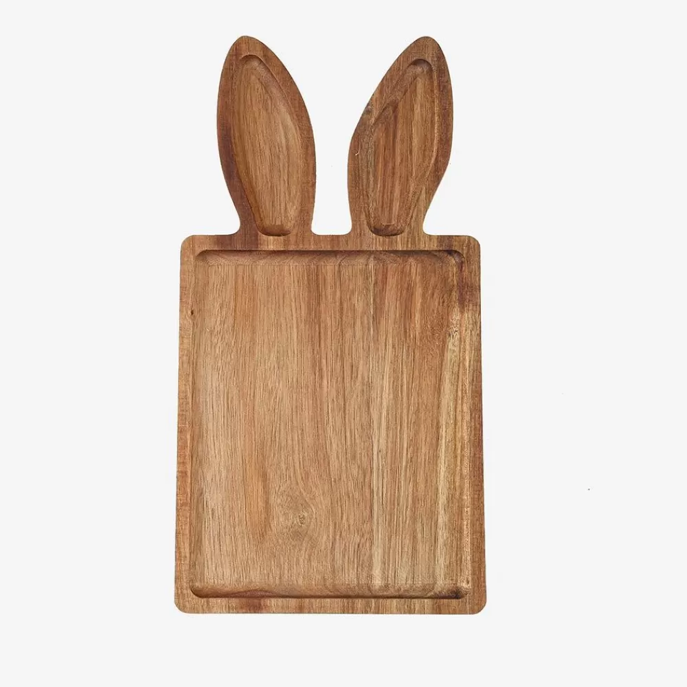 Store Wooden Bunny Tray Dishes & Centerpieces