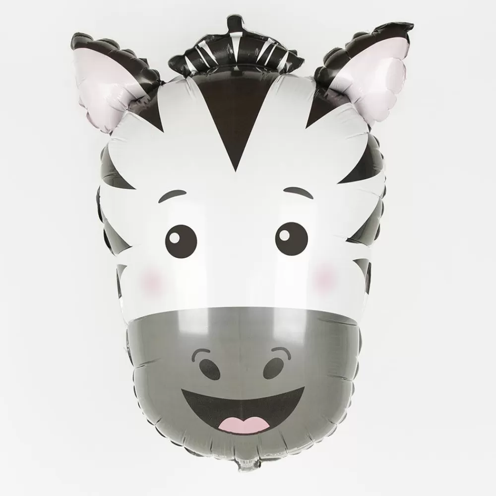 Hot Zebra Head Balloon Shaped Helium Balloons